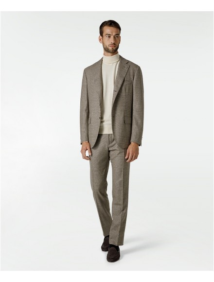 Abito marrone in lana con motivo pied de poule | Jacketinthebox 2