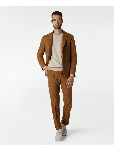 Abito jersey color tabacco in lana e cashmere | Jacketinthebox 2