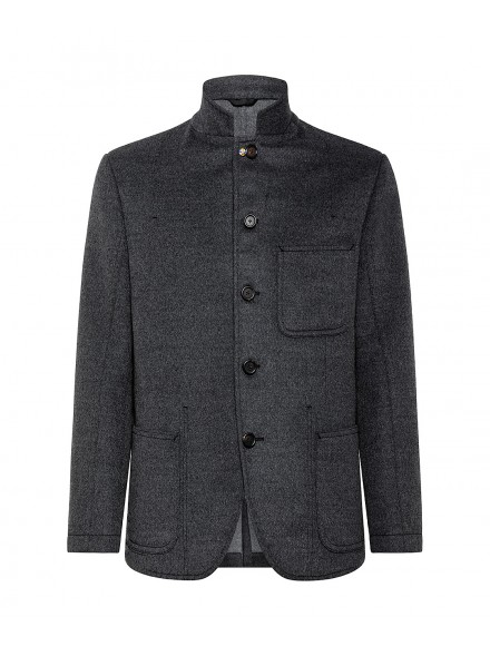 Gray jacket in fine wool |...