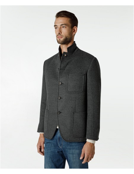 Gray jacket in fine wool | Jacketinthebox