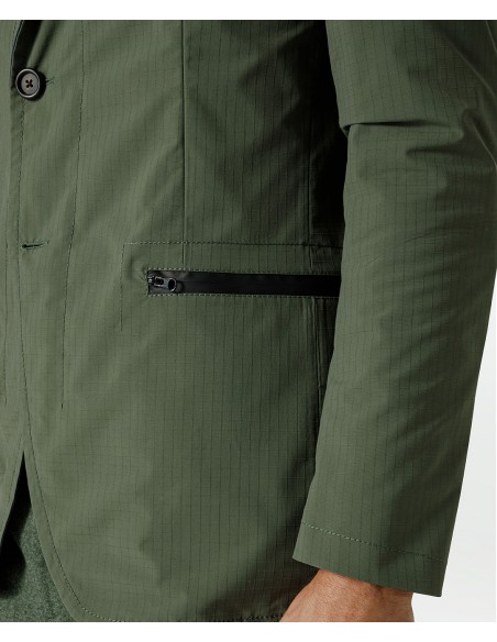 Reversible blue/green jacket in super 120s wool | Jacketinthebox