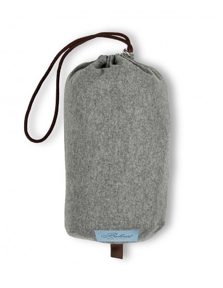 Abito jersey grigio chiaro in lana e poliammide