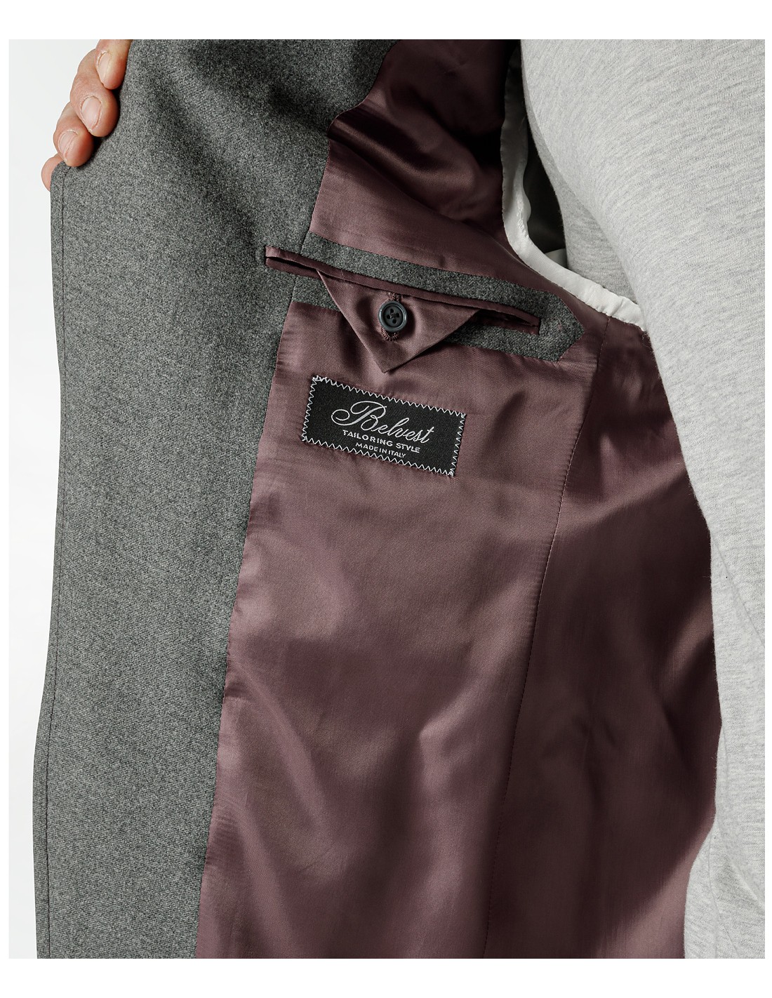 Giacca sartoriale grigia in lana ed elastan Giacca sartoriale grigia in lana ed elastan