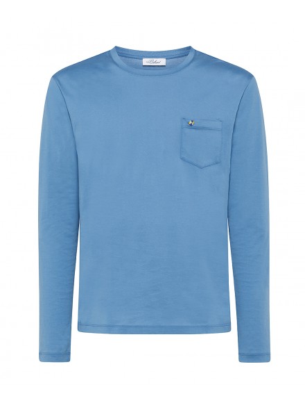 Light blue cotton crewneck...