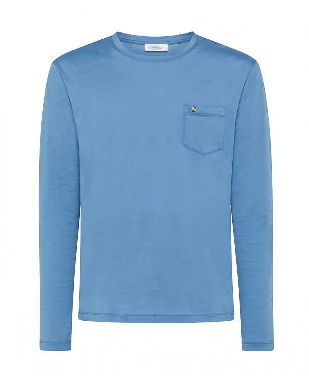 Light blue cotton crewneck t-shirt