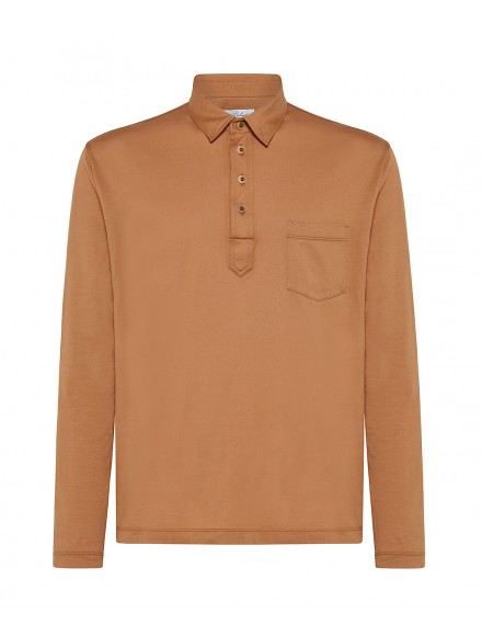 Rust colored cotton polo...