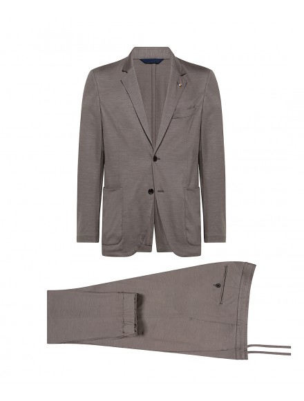 Naturally stretch, pure merino wool nut brown suit