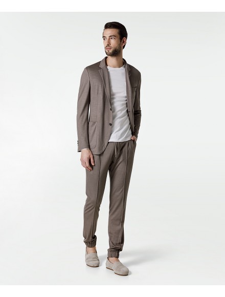Naturally stretch, pure merino wool nut brown suit 2