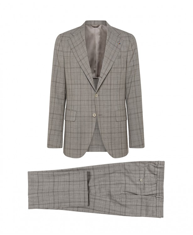 Unlined suit with beige Prince of...