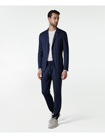 Naturally stretch, pure merino wool blue suit 2