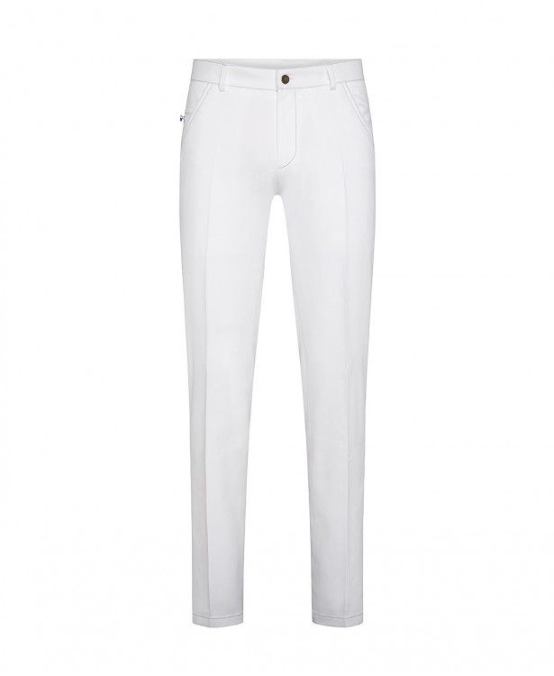 White summery denim trousers with...