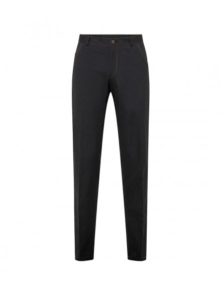 Grey cotton and silk trousers