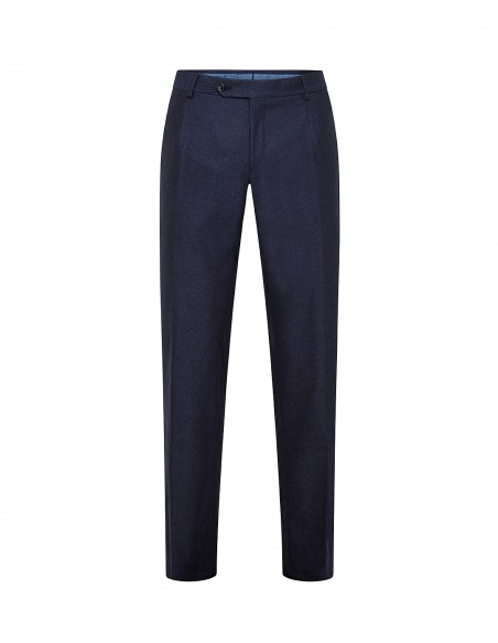 Pantaloni blu in lana e cashmere