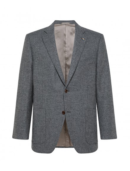 Giacca grigia in lana e cashmere