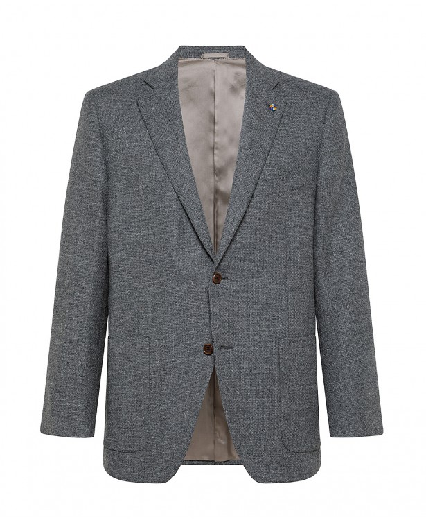 Grey wool and cashmere jacket