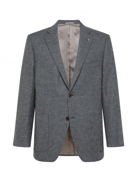 Giacca grigia in lana e cashmere