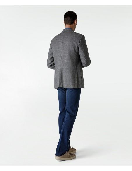 Giacca grigia in lana e cashmere