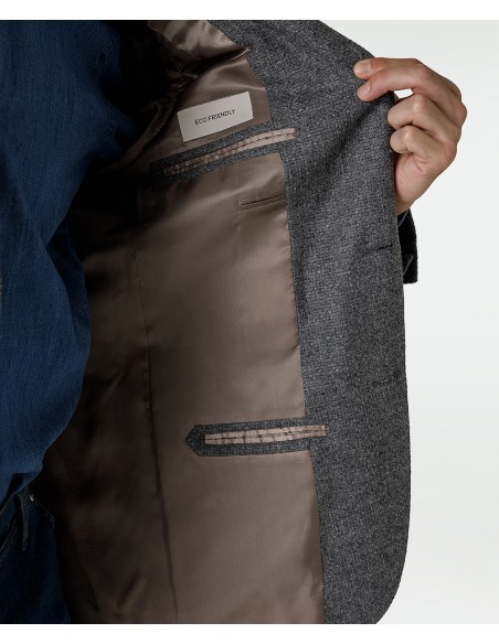 Giacca grigia in lana e cashmere